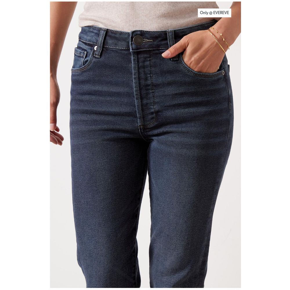EVEREVE NWT High Rise EVER Straight Dark Wash Denim Jean // 00 - Picture 2 of 13